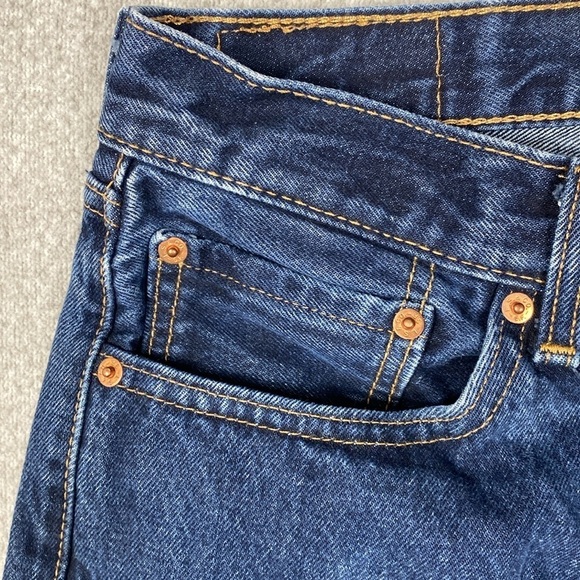 Levi’s 505 regular fit straight leg 34x30 dark wash - Picture 3 of 11